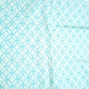 Vintage JoAnn Fabrics Mint Geometric Cotton Fabric 44x43" Retro Circle Print